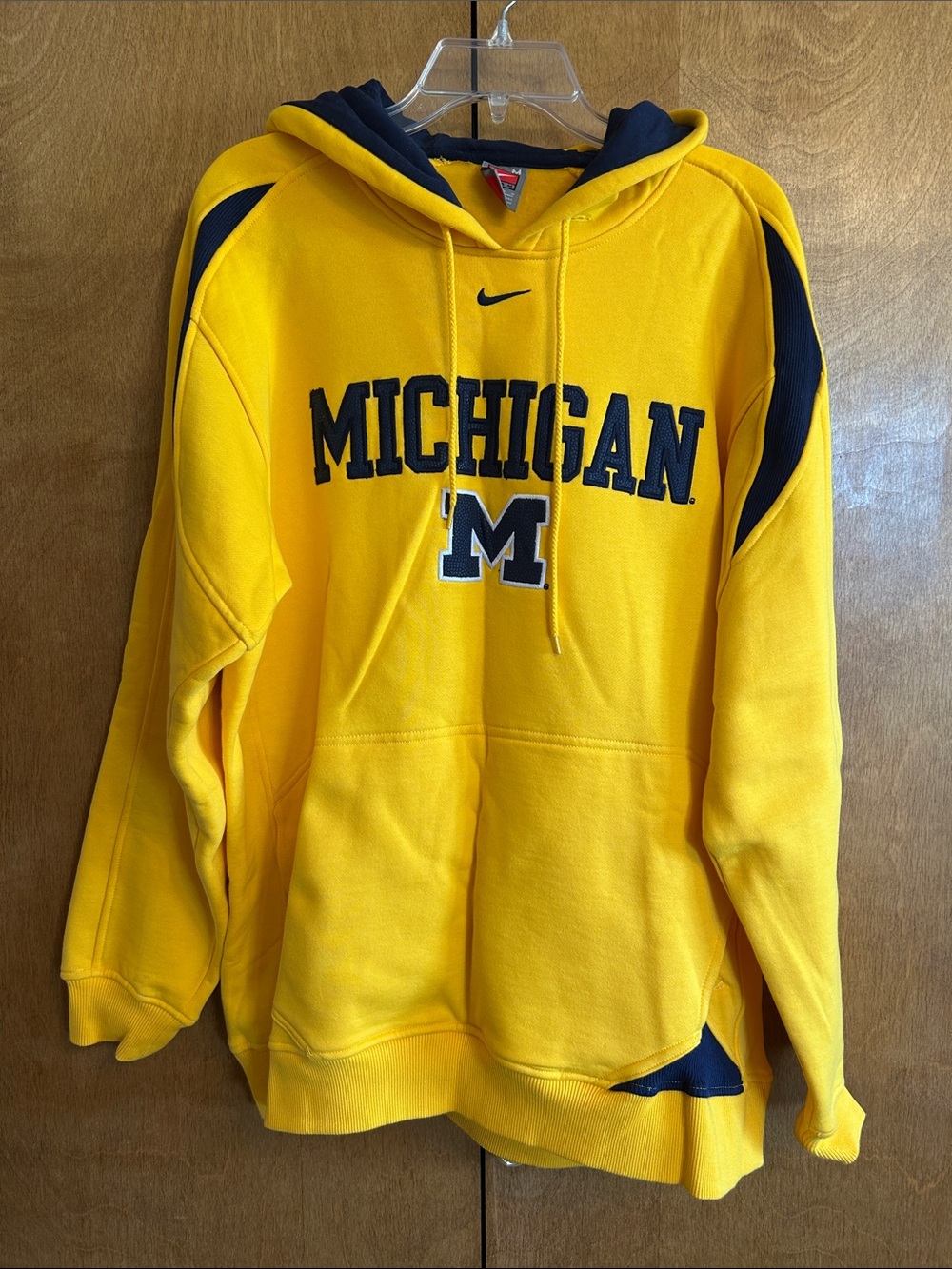 Nike Men’s Yellow & Navy Michigan Hoodie Sweatshirt